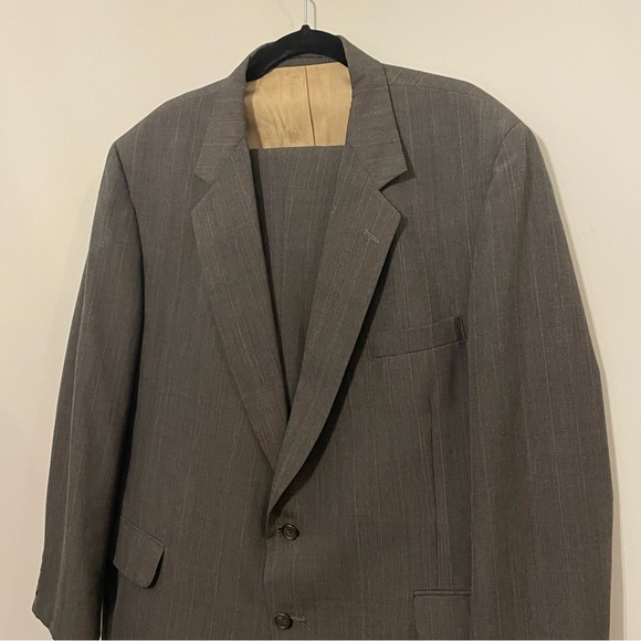 Vintage Garrison Park Men’s 2 Piece Suit Blazer and Pants - Gray Size 46R - Picture 2 of 10
